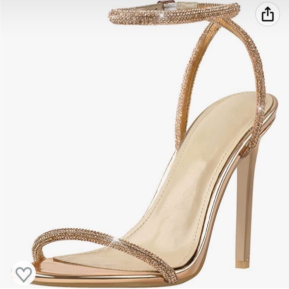 Gold Strappy Heels - Picture 1 of 1